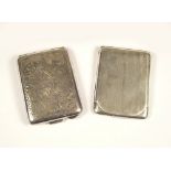 MATCH CASES. Two silver match cases, both Birmingham 1926.