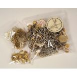 JEWELLERY FINDINGS ETC. Including wire for threading, barrel clasps, findings etc.