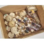 STONES. A quantity of semi precious stones for setting, many in original boxes etc.