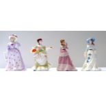 Collection of three Coalport fine bone china figures from the Femme Fatales series, together with