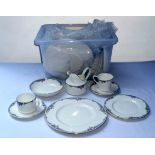 Royal Doulton Nova H5113 porcelain part dinner and tea set, approx 60 pieces including plates of