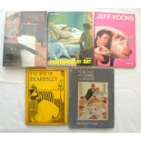 Collection of art books including Norman Rockwell, Aubrey Beardsley, Jeff Koons & American Art in