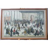 LS Lowry print pencil signed and numbered 70/75 titled Punch and Judy, printed at the Baynard