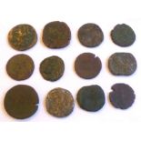 Collection of Roman Imperial and other coins including a Sestertius, probably Antoninus Pius period