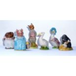 Collection of six Beswick F Warne & Co Beatrix Potter figures comprising Aunt Pettitoes, Mrs Tiggy-