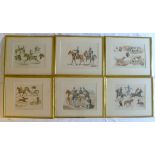 Four Henry Alken coloured engravings with equestrian, military and canine themes, all titled