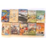Ten vintage children's classic hardback books including Biggles in Australia by Capt W E Johns