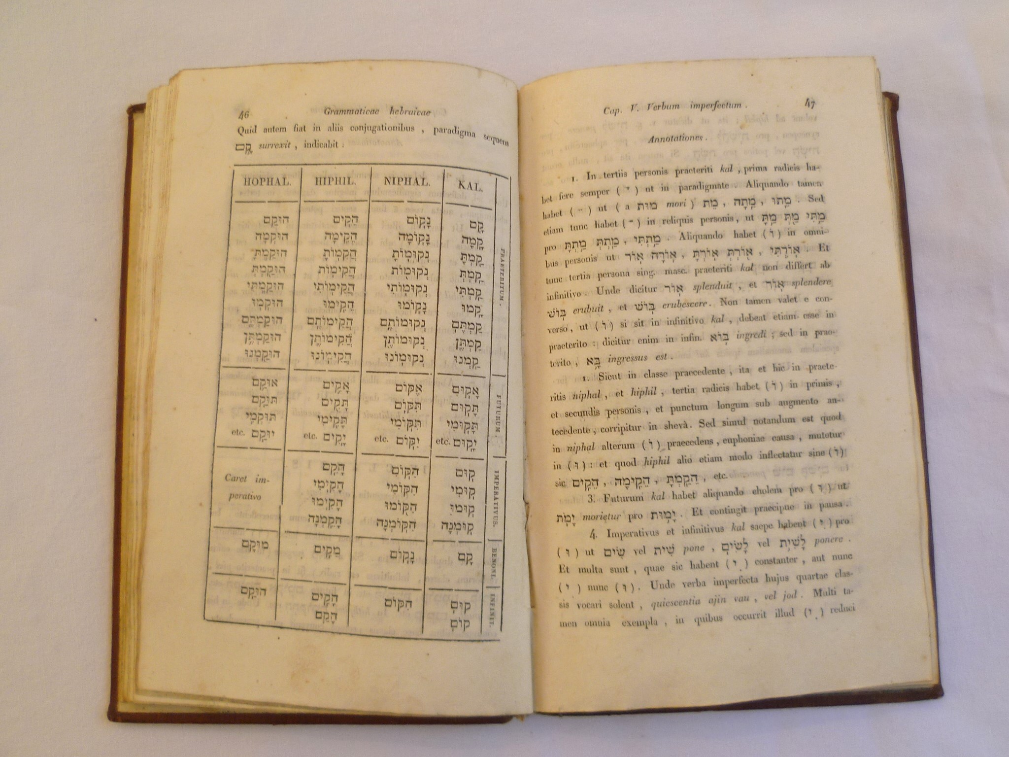 Early 19th century Grammatica Hebraica compiled by Eduardo Slaughter, printed in Rome 1834, hard - Image 3 of 3