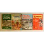 Four vintage books on Cycling comprising Teach Yourself Cycling by Reginald C Shaw 1953, Cycling