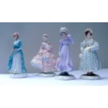 Collection of four limited edition Royal Worcester fine bone china figures from The Victoria &