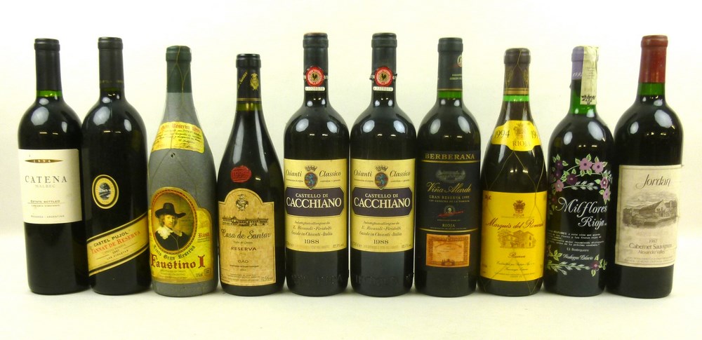 Vintage Wine: a mixed parcel of European red wines, mostly Italian and Spanish,