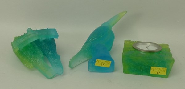 A collection of 20th century Daum, France, pate de verre coloured glass figurines, - Image 3 of 3