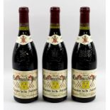 Vintage Wine: three bottles of Domaine de la Solitude, Chateauneuf-du-Pape, Rhone, 1985,