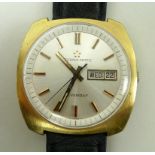 A gentleman's Eterna-matic, Sevenday automatic wristwatch, cushion cased,