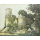 Willem Leendert Bruckman (Dutch, 1866-1928): 'Le Chateau Falaise, Normandie', watercolour,