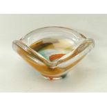 A Scandinavian glass bowl, mid 20th century,