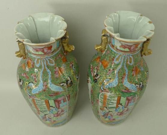 A pair of Canton porcelain vases, early 19th century, - Image 4 of 5