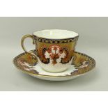 A Royal Crown Derby porcelain part tea service, late 19th century, decorated in the Imari style,