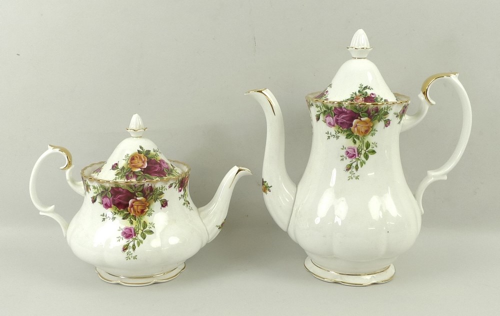 A Royal Albert part dinner, tea and coffee service, in the Old Country Roses pattern,