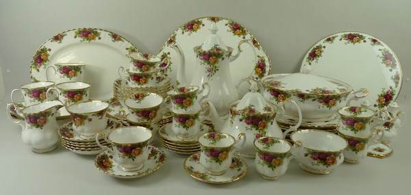 A Royal Albert part dinner, tea and coffee service, in the Old Country Roses pattern, - Image 2 of 2