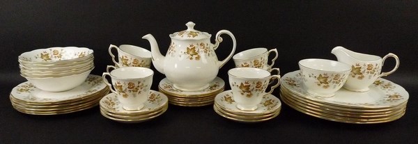 A Colclough part dinner service number T082, decorated with autumn foliage, comprising tea pot, - Image 2 of 2