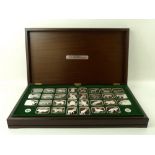 A set of thirty sterling silver ingots, 'The Official World Wildlife Collection of Endangered, Rare,