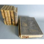 History: four leather bound volumes of The History of England from the Invasion of Julius Caesar to