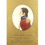 English School (19th century): a half length portrait miniature in profile of 'Captain Henry