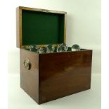 An early 19th century mahogany decanter box, of rectangular form,