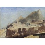 Late 19th School: fortifications on Gibraltar, watercolour, with another similar, 25 by 35cm.