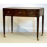 A Regency mahogany and brass mounted wine server, with white veined marble surface,