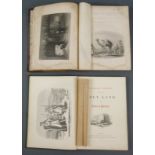 Two 19th century travel books: The Christian in Palestine by Henry Stebbing with drawings by W. H.