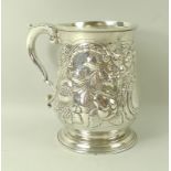 An early George III silver baluster mug,