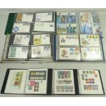 A quantity of GB stamps in three albums up to 1988 including a Victoria penny black, letters CC,