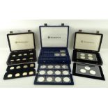 A collection of twelve silver commemorative proof coins, comprising various denominations,