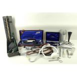 A collection of medical instruments to include baby delivery equipment, Keeler ear,