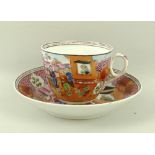 A New Hall cup and saucer, early 19th century,