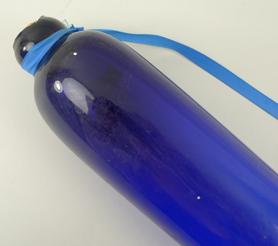 A Bristol Blue glass rolling pin, 43cm long. - Image 3 of 3