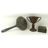 A copper trophy, early 20th century,