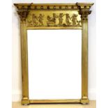 A Regency revival gilt gesso pier mirror, circa 1860,