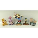 A group of five Walt Disney Classics Collection porcelain figurines,