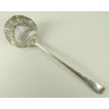 An early 19th century Old Sheffield plate soup ladle,