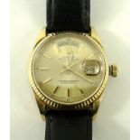 CATALOGUE AMENDMENT An 18K gold cased Rolex Oyster Perpetual Day-Date gentleman's wristwatch,