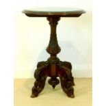 A Flemish late 19th century mahogany occasional table, circa 1890,