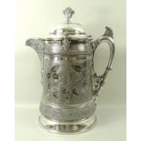 An American Aesthetic silver plated hot water jug or pitcher, by Reed and Barton, circa 1870,