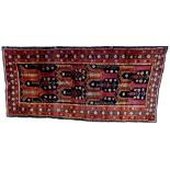 A Baluchi wide runner with black ground,