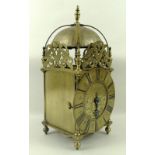 A late 17th century brass lantern clock, signed Nicholas Fry of Godstone, circa 1695,