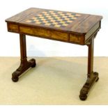 A William IV mahogany games table, circa 1830,