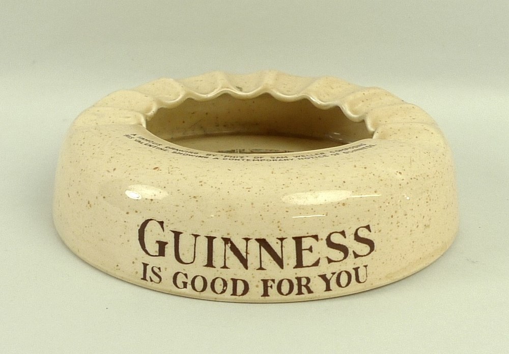 A ceramic advertising ashtray for Guinness, early 20th century,