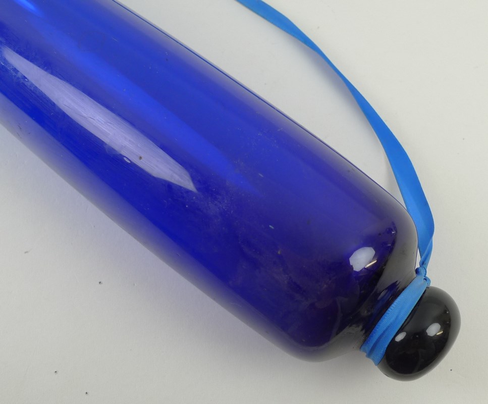 A Bristol Blue glass rolling pin, 43cm long. - Image 2 of 3